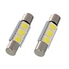 2pcs 28mm 29mm LED Festoon Light C5W 6614F TS-14V1C Car Interior Lamp 3 SMD 5050 Xenon White For Car Vanity Mirror Light Dome Light Reading Light