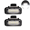 2Pcs 2W 12V 6500K 18LED License Plate Light For Benz 2000-2007 W203 4D Sedan C240 C230 C55 AMG C320 C280 C43 C32 AMG