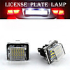 2Pcs 2W 12V 6500K 18 Led Car License Plate Light For Mercedes-benz C E S CL Class White Rear License Tag Lights Rear Number Plate Lamp