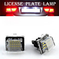 2Pcs 2W 12V 6500K 18 Led Car License Plate Light For Mercedes-benz C E S CL Class White Rear License Tag Lights Rear Number Plate Lamp