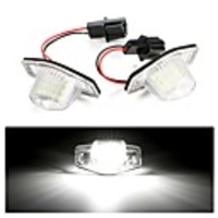 2Pcs 2W 12V 6500K 18 LED Lamp Number License Plate Light for Honda Jazz Odyssey Stream Insight CRV FRV HR-V Crosstour 5D DXY
