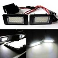 2Pcs 2W 12V 6500K 18SMD Car LED Number License Plate Light Lamp For Audi Q5 A4 TT TTS TTRS A5 A6