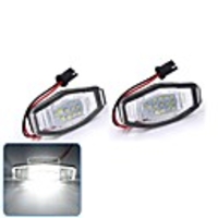 2Pcs 2W 12V 6500K Bright White 18 LED License Plate Light Lamp For Honda Civic City Legend Accord