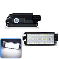 2Pcs 2W 12V 6500K Car LED Number License Plate Light For Renault Megane 2 Clio Laguna 2 Megane 3 Twingo Master Vel Satis miniinthebox