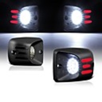 2Pcs 2W 6500K LED RED White LED License Plate Light For 1995-2004 Toyota Tacoma