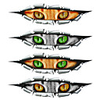 2PCS 308cm Funny Car Sticker Cat Eye Fun Style Vinyl 3D Women Auto Decals Reflective Window Body Automobile Motorcycle Car Styling