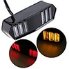 2Pcs 30W 6LED Lights Stylish Motorcycle Tail Light Brake Indicator Lamp Rear LED Light Motorbike Modified Accessories Decorative Light