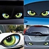 2Pcs 3D Stereo Reflective Cat Eyes Car Sticker Car Auto Side Fender Eye Stickers Adhesive Creative Rearview Mirror Deca 269128