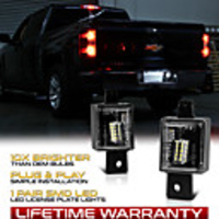 2Pcs 3W 12V 6500K LED License Plate Light Housing For 2014-2018 Chevrolet Silverado 1500 2015-2018 Chevrolet Silverado 2500HD 3500HD 2014-2018 GMC Sierra 1500 2015-2018 GMC Sierra 2500HD 3500HD