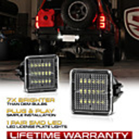 2Pcs 3W 6500K LED Full LED Black License Plate Lights Lamps For 2016-2019 Toyota Tacoma 2014-2019 Toyota Tundra