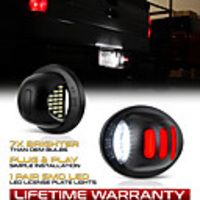 2Pcs 3W 6500K Red Neon Tube LED License Plate Tag Light Pair For 1990-2014 Ford F-150 1990-1999 Ford F-250 1990-1997 Ford F-350 1999-2016 Ford F-Series Superduty F-250 F350 F-450 F-550 2004