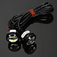 2PCS 3W LED Eagle Eye Lights Daytime Running DRL Bulb Backup Reversing Lamp 12V White for Car Motor