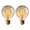 2pcs 40 W E26 / E27 G80 Warm White 2200-2800 k Retro / Dimmable / Decorative Incandescent Vintage Edison Light Bulb 220-240 V miniinthebox