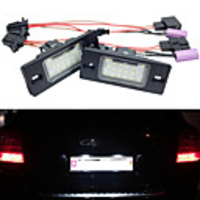 2Pcs 5W 12V 6500K 18 LED License Plate Lights Lamp Set Assemblies For Porsche Cayenne 955 957 Volkswagen Touareg Tiguan Golf