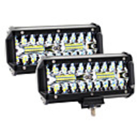 2Pcs 7Inch LED Light Bar 120W 12000LM Offroad Fog Light Driving Lights LED Pods with Spot Flood Combo Beam Waterproof Led Work Lights for UTV ATV Jeep Truck Boat 2 Pack