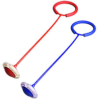 2pcs Ankle Skip Ball Flashing Jumping Ring Children Ankle Skip Jump Ropes Sports Swing Ball for Fitness Excercise Coordinate Balance (Blue Red) miniinthebox