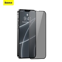 2PCS Baseus 0.23mm curved-screen tempered glass screen protector with crack-resistant edges anti-spy function For iPhone 13 Pro Max miniinthebox