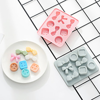 2Pcs Bowknot Silicone Mold Candy Button Shape Ice Tray Chocolate Mold Baking Tools miniinthebox