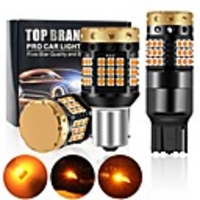 2Pcs Canbus P21W Led PY21W BA15S BAU15S W21W 7440 1156 Led Bulb Bulb T20 2000LM 3030 Chips Car Rear Car Signal Light Amber