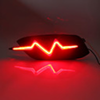 2Pcs Car Flashing LED Driving Daytime Running Light Fog Lamp Daylight Brake Light Tail Light 12V For Honda Civic 10th