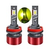 2Pcs Car Headlight LED Lamp Lemon Yellow LED Automatic H11 H1 9005 9006 H4 H7 LED Bulb 60W Motorcycle Headlamp 12V