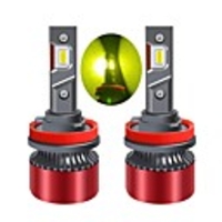 2Pcs Car Headlight LED Lamp Lemon Yellow LED Automatic H11 H1 9005 9006 H4 H7 LED Bulb 60W Motorcycle Headlamp 12V