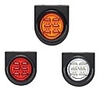2pcs Car Light Bulbs Round Trailer Led With iron plate 12V/24V Clearance Side Marker Lights with Reflectors Waterproof Sealed round led marker lights Fender Cab Panel Lights and Pigtails 3 Colors To C