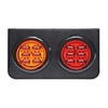 2pcs Car Light Bulbs Round Trailer Led With iron plate 12V/24V Clearance Side Marker Lights with Reflectors Waterproof Sealed round led marker lights Fender Cab Panel Lights and Pigtails Double Colors