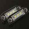 2pcs Car Light Bulbs SMD 5050 / SMD LED 3 LED License Plate Lights For Volvo V50 / S40 / C70 All years