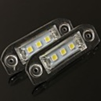 2pcs Car Light Bulbs SMD 5050 / SMD LED 3 LED License Plate Lights For Volvo V50 / S40 / C70 All years
