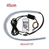 2Pcs Car Light Strip Remote Control Light Bar RGB Streamer Light LED Marquee Colorful Light Strip Outdoor Controllable Convenient 45CM