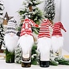2pcs Christmas Decorations Knitted Hat Forest Elderly Wine Cover Faceless Doll Wine Cover Wine Bottle Decoration