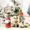 2pcs Christmas Decorations Knitted Imitation Bark Wine Bottle Cover Creative New Wine Cover Old Wine Bag Bottle Cover