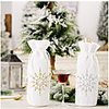 2pcs Christmas Decorations Snowflake Beads Wine Bottle Bag Creative White Wine Bottle Cover