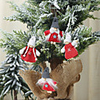 2pcs Christmas Decorations Wooden Bead Foot Puppet Pendant Mini Doll Pendant Creative Elderly Pendant Front