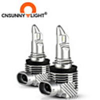 2Pcs Cnsunnylight Newest 11 Size H11 H7 Mini LED Car Headlight Bulbs Wireless 9005 9006 30W White Auto Fog Lights