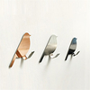 2pcs Creative Bird Shape Stainless Steel Kitchen Bathroom Self-Adhesive Storage Hook