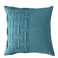 2pcs Cushion Cover Minimalist Plain Color Plaid Stitching Cotton And Linen Pillowcase Solid Color Fabric Sofa Cushion Cover