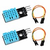 2pcs DHT11 Temperature Humidity Sensor Module Digital Temperature Humidity Sensor 3.3V-5V with Wires for Arduino Raspberry Pi 2 3