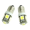2pcs E10 Car Light Bulbs 1.2W SMD 5050 70-90lm 5 LED Interior Lights For universal