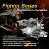 2Pcs Fighter LED Car Bulb Car Headlight LED H4 Car CSP Diode LED Fog Lights Headlight Bulbs Canbus 12V White