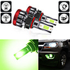 2Pcs Green Light Color Led Car Headlight Lamp Fog Lights Bulbs H8/H11 880/881 5202 9005 9006 P13W Automobile Fog Lamps Headlight