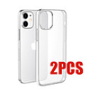 2PCS Heavy Duty Protection Case For iPhone 12 11Pro XS Max X SE 2020 Four Corner Strengthen Silicon Clear Case For iPhone XR XS MAX 8 7 6 Plus