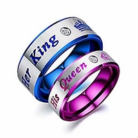 2pcs his and hers his queen amp; her king wedding engagement band couple rings set (men