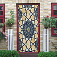 2pcs Imitation Mandala Ceramic Tile Creative Door Stickers Living Room Diy Decoration Home Waterproof Wall Stickers