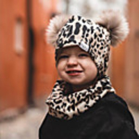 2pcs Infant Unisex Active Leopard / Geometric / Color Block Leopard Print Hats Caps White / Black / Blushing Pink One-Size