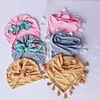 2pcs Kids / Toddler / Infant Unisex Active / Sweet Solid Colored Bow Cotton Hats Caps / Scarves White / Blue / Yellow