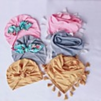 2pcs Kids / Toddler / Infant Unisex Active / Sweet Solid Colored Bow Cotton Hats Caps / Scarves White / Blue / Yellow