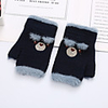 2pcs Kids Unisex Active Cartoon Embroidered / Knitted Knitwear Gloves Purple / Blushing Pink / Orange One-Size