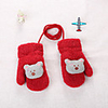 2pcs Kids Unisex Active Cartoon Knitted Knitwear Gloves Blue / Red / Blushing Pink One-Size